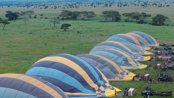 Awaiting adventure Prepared for the breathtaking journey ahead over the Serengeti with Miracle Experience.