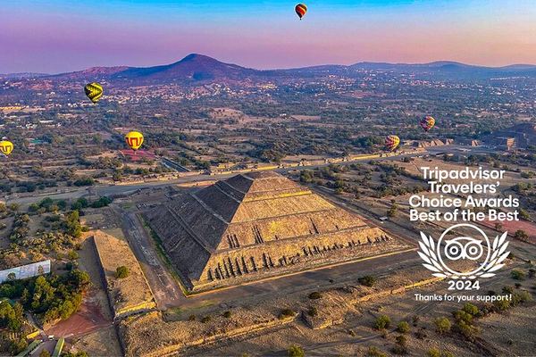 Teotihuacan Balloon Flight with Guided Pyramids and Basilica of Guadalupe