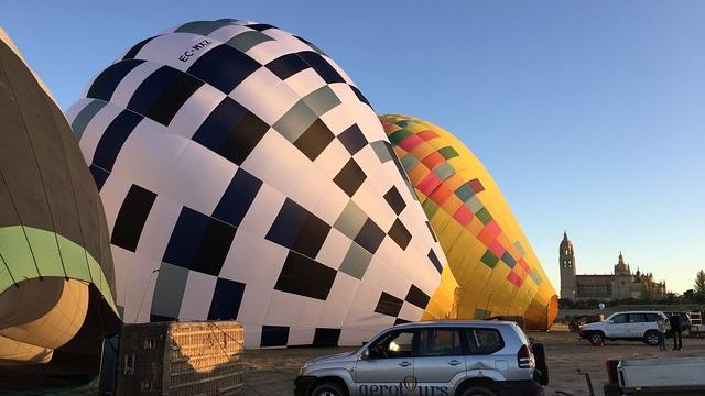Balloons getting ready to launch