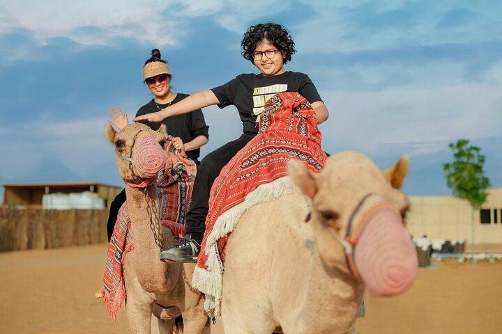 Camel riding in the camp