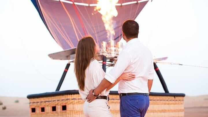 Dubai Hot Air Balloon Tour with Breakfast Camel Ride and Transfer