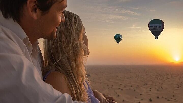Dubai Hot Air Balloon Tour with Breakfast Camel Ride and Transfer