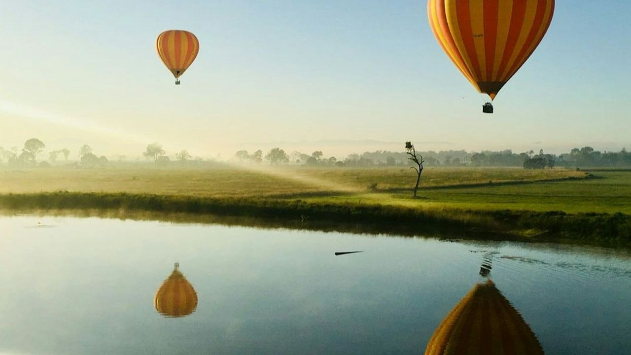 Paseo en globo aerostático en Gold Coast, traslados y paquete fotográfico
