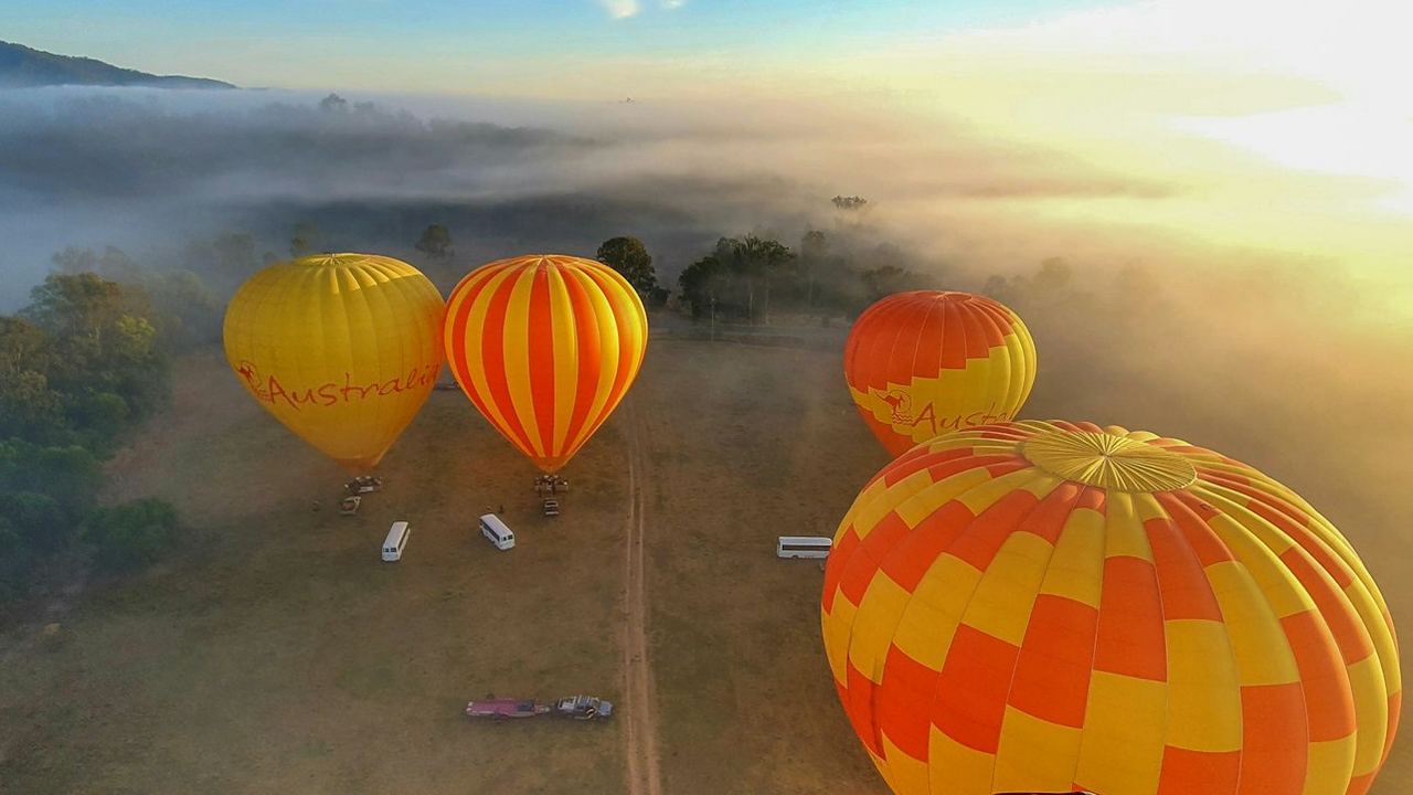 Paseo en globo aerostático en Gold Coast, traslados y paquete fotográfico