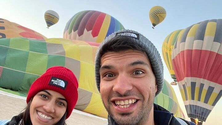Guided Hot Air Balloon Ride over Luxor at Sunrise