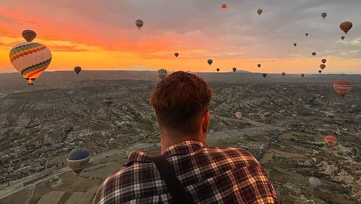 Hot Air Balloon Flight in Cappadocia with Rainbow Balloons