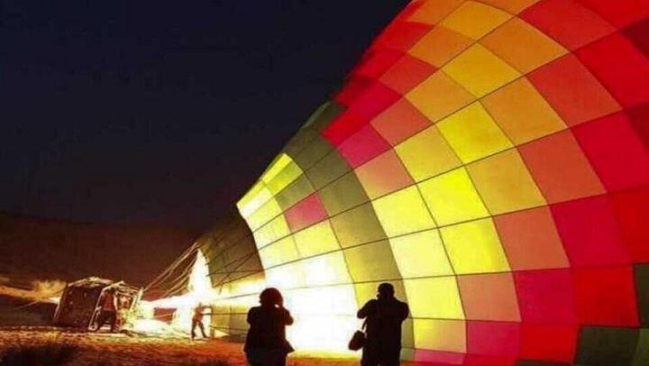 Hot Air Balloon over the West Bank of Luxor, Egypt