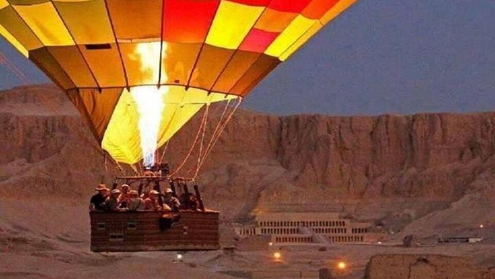 Hot Air Balloon over the West Bank of Luxor, Egypt