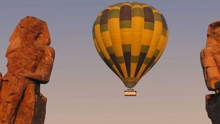Hot Air Balloon over the West Bank of Luxor, Egypt