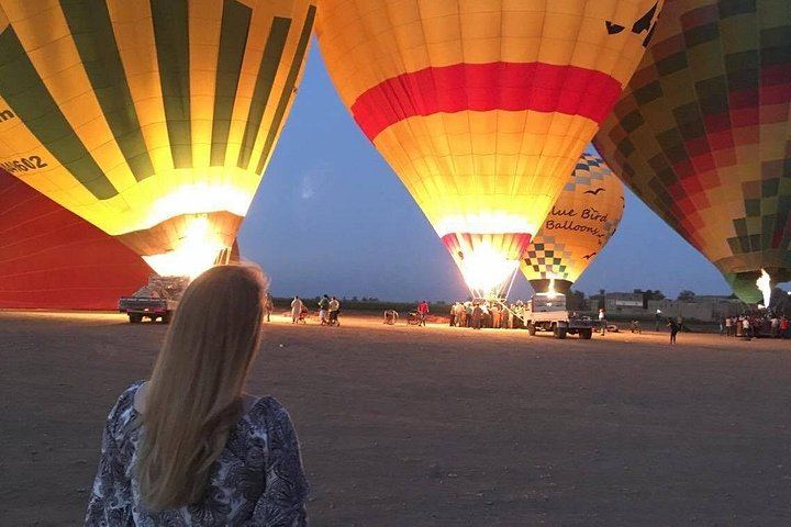 Hot Air Balloon over the West Bank of Luxor, Egypt