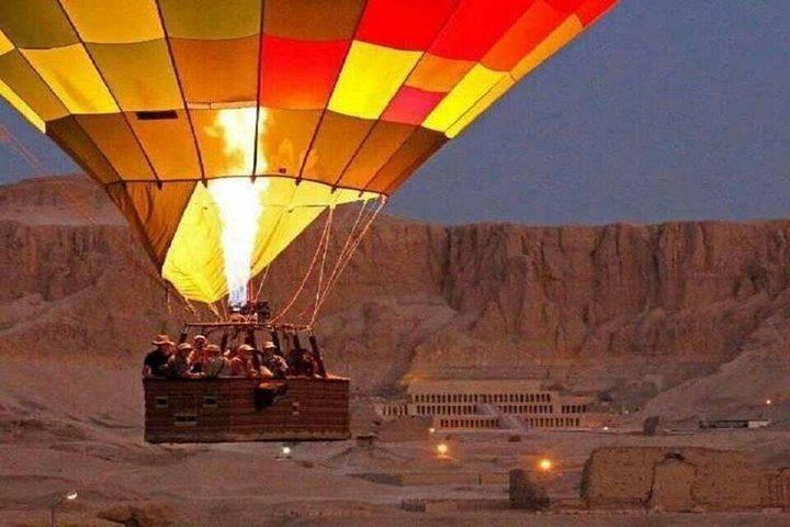 Hot Air Balloon over the West Bank of Luxor, Egypt