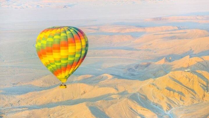 Sunrise Hot Air Balloon Over the Historical sites in Luxor