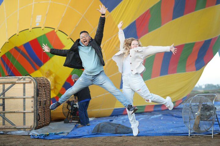 Jumping for joy
