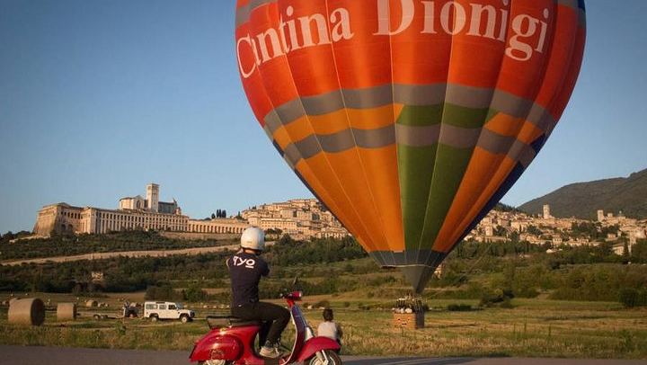 Landing in front of Assisi