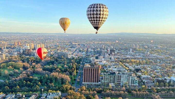 Melbourne City Sunrise Hot Air Balloon Flight with GoPro Photos