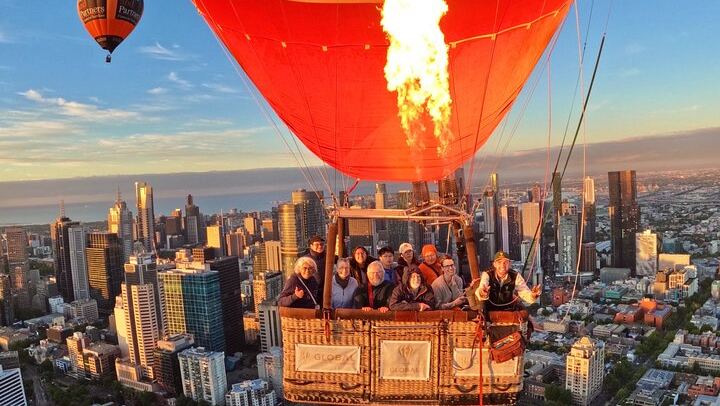 Melbourne City Sunrise Hot Air Balloon Flight with GoPro Photos