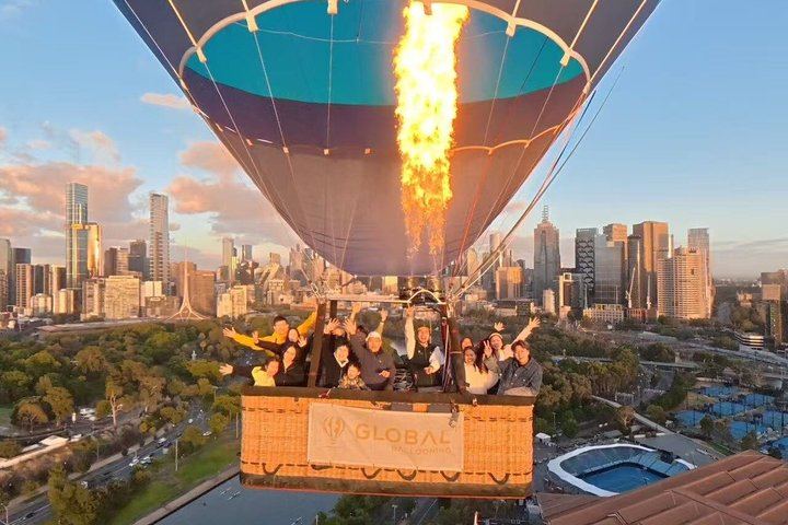 Melbourne City Sunrise Hot Air Balloon Flight with GoPro Photos