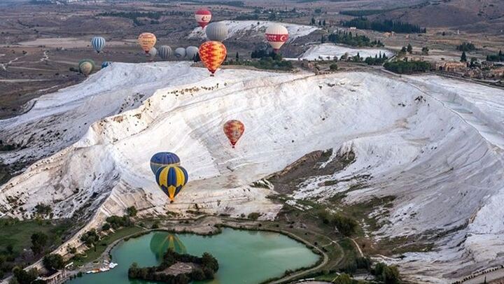 Pamukkale Hot Air Balloon w/Flight Certificates,Champagne Toast & Hotel Transfer
