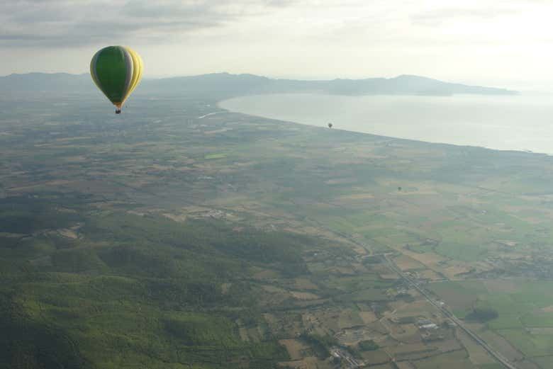 Paseo en globo por la Costa Brava