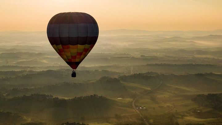 Private Hot Air Balloon Flight over Chianti Vineyards