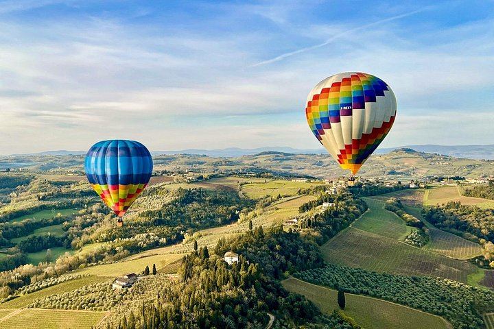 Private Hot Air Balloon Flight over Chianti Vineyards