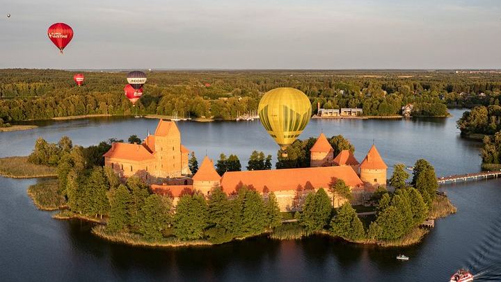 Romantic Hot Air Balloon Flight over Vilnius or Trakai