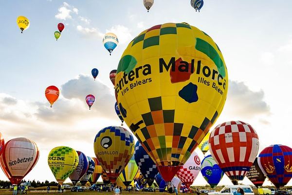 Sunrise Balloon Flight over Mallorca from the Manacor Balloon Airport