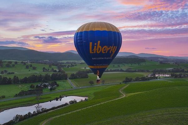 Vuelo en globo al amanecer en el Valle de Yarra, con desayuno en Rochford Wines