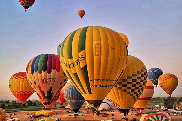 Luxor West Bank Sunrise Balloon Ride with Guide on Board