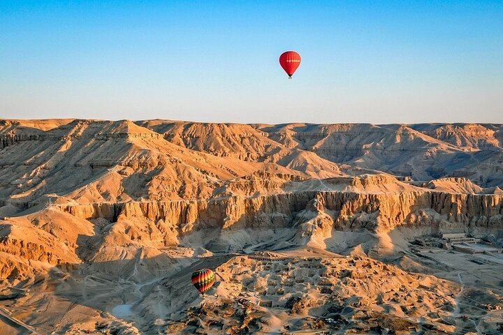 Sunrise Hot Air Balloon Over Luxor's Historical Sites