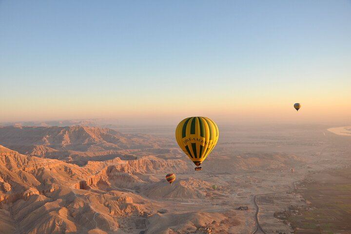 Sunrise Hot Air Balloon Over Luxor's Historical Sites