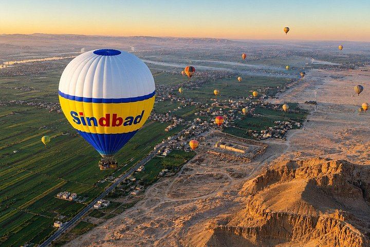 Sunrise Hot Air Balloon Over the Luxor West Bank