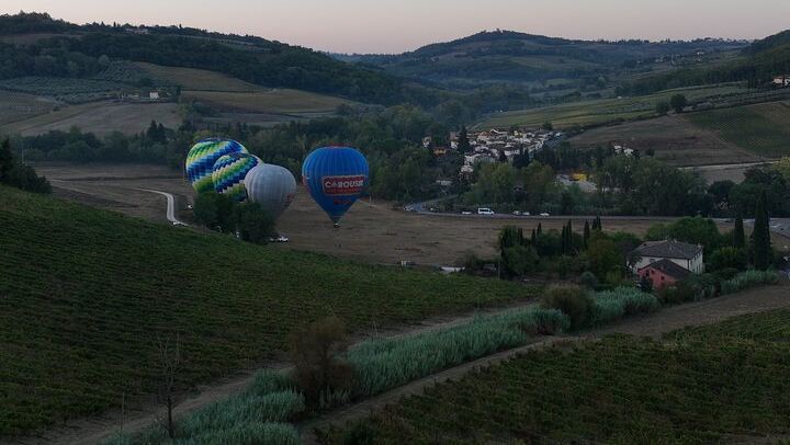 Vuelo en globo aerostático sobre el Chianti y el Val di Pesa (2/6)