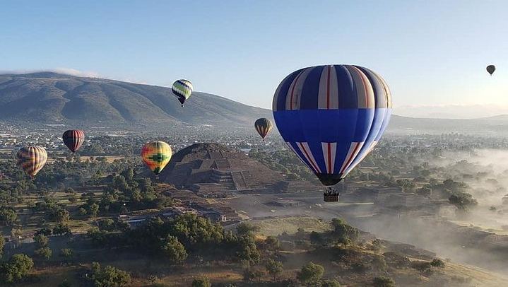 Teotihuacan Hot Air Balloon Ride with Optional Bike or Walking Tour