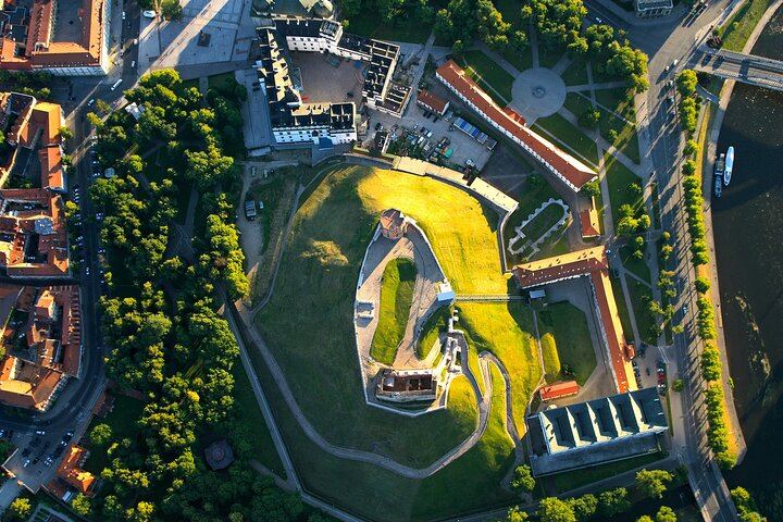 The only remaining tower of the huge castle, which once overlooked Vilnius from the same hill