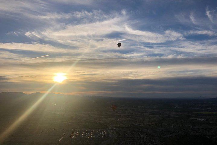 The setting sun