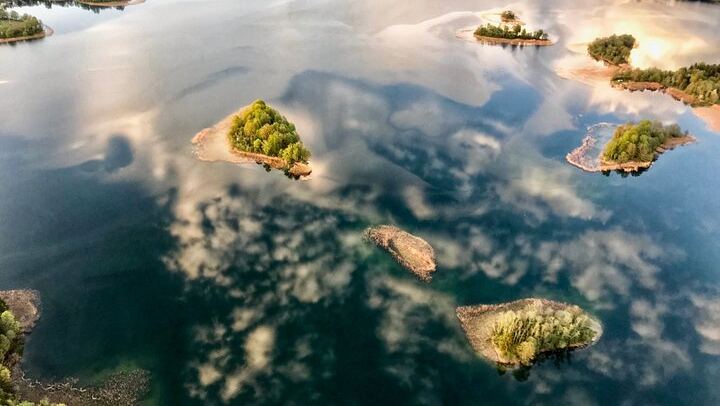 Trakai is surrounded by dozens of lakes