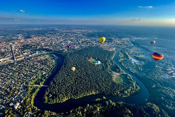 Balloon Flight over Vilnius or the Island Castle at Trakai